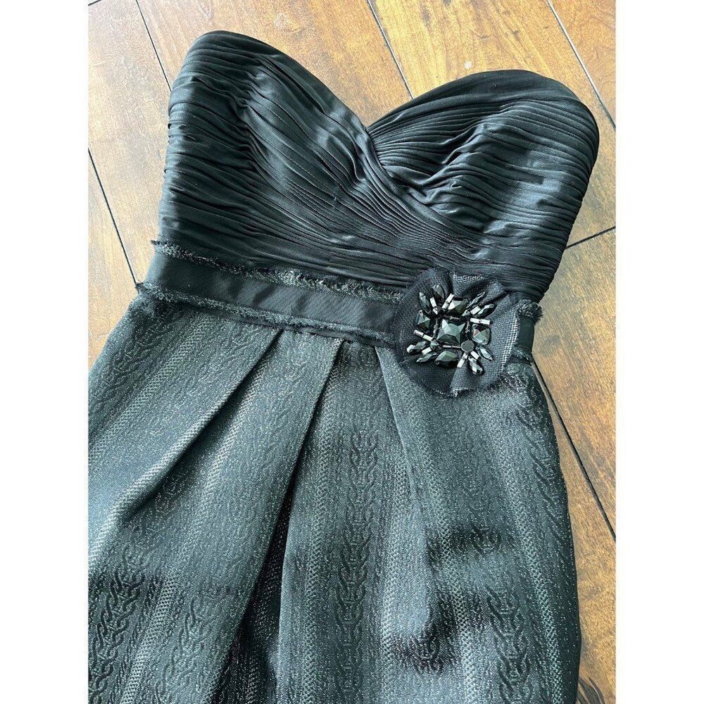 BCBGMAXAZRIA Zipper Mini Black Cocktail Strapless Homecoming Formal Dress Size 2